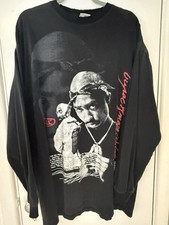 1996 Tupac Shakur Memorial Long Sleeve Shirt With Vintage Wear picture