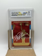 1998 Fleer 23kt Gold Michael Jordan 1986 Rookie Red Holo With White Signature picture