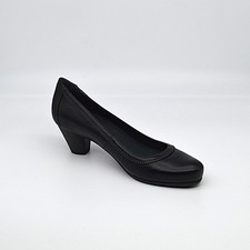 Pikolinos Black Leather Cut Out Pump Heel Shoes, Size 39 picture