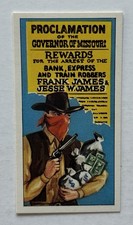 Burtons Wagon Wheels Wild West Jesse James Outlaw Tobacco Card #24 TR7 picture