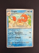 Kingler 099/165 Uncommon 151 Pokemon Reverse Holo Near Mint picture