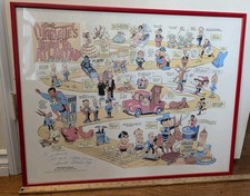 1988 Political Cartoon Doug Marlette's Road Atlanta Dukakis Signed Quentin Kopp picture