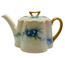 Antique Circa 1880–1918 Art Nouveau ZS & Co Bavaria Hand Painted Floral Teapot picture