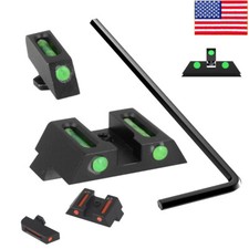 New Fiber Optic Sight Front & Rear Sights For GLOCK 17,19,22,23,26,27,33,38,39 picture