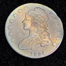 1834 Capped Bust Half Dollar 50C Small Date 90% Silver picture