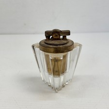 Vintage Simson Art Deco Cut Glass Table Lighter Faceted Crystal Style picture
