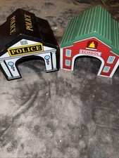 Vintage Set of 2 Lakeshore Drive Through Wooden Community Buildings picture