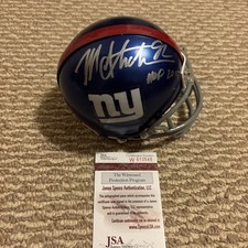 Michael Strahan Signed Giants Mini Helmet “HOF 2014” Inscription, JSA Witnessed picture