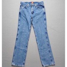 Wrangler 36MWZ Slim Fit Cowboy Cut Jeans Mens 32x32 Medium Wash Blue Denim picture