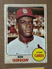 1968 Topps #100 Bob Gibson LOW GRADE Vintage HOF Baseball Card picture
