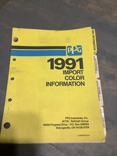 1991 PPG CORPORATE PAINT CHIP COLOR CHART IMPORT CAR picture