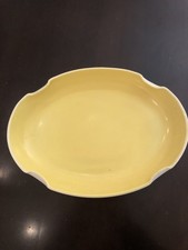 Anchor Hocking Fire-King Vitrock Glazed Milk Glass Serving Dish Vintage 1934-37 picture