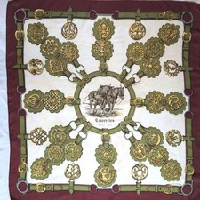 HERMES Carre 90 Scarf Multicolor Cuivreries Authentic very good gift picture