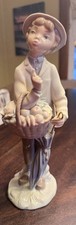 Lladro Little Gardener Boy fruit Basket Umbrella #4726 picture