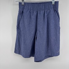 BCG Mens Blue Athletic Training Shorts Elastic Waist Pockets Running Gym picture