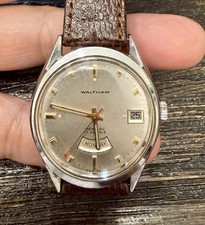 Vintage Waltham Incabloc Dual Calendar 17 Jewels Manual Wind Men's 35 MM Watch picture