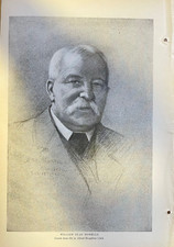 1901 Vintage Magazine Illustration Author William Dean Howells picture