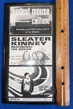 VTG ORIG Goldenvoice Elliott Smith/Sleater Kinney HANDBILL/FRIDGE MAGNET FRAME picture