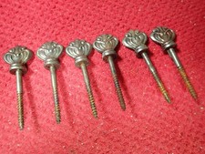 Antique Vintage Set of Six (6) Victorian Casket Thumbscrews or Coffin Screws picture
