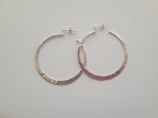 SILPADA Sterling Silver Hoop Post Earrings P1287 picture