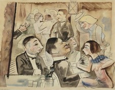 George Grosz : Nightclub :  Weimar Era Cabaret Scene Art Print 1925 picture