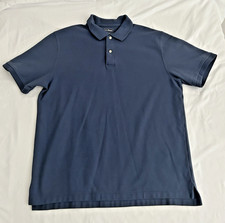 L.L.Bean Traditional Fit Blue Polo Shirt Men's Large Regular Short Sleeve Preppy picture