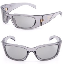PRADA SYMBOLE Crystal Gray Mirror Wrap Triangle PRA14S A14 Fashion Sunglasses picture