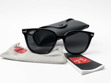 *NIB*AUTHENTIC RAYBAN  RB2235 901/48 BRUNEL II BLACK/BLACK POLARIZED  LENS 53MM picture