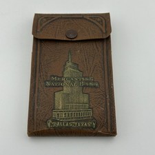 Vtg 1951 Mercantile National Bank Dallas TX Account Checkbook Notebook Notepad picture