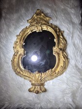 Vintage Italian Florentine Baroque Style Gold Wood Wall Mirror picture
