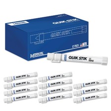 Markal 61051 Quik Stik Twist Long-Lasting Solid Paint Marker, White (Pack of 12) picture