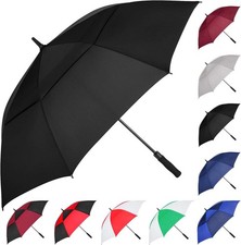 Heavy Duty Windproof Golf Umbrella Large Extra Canopy Automatic Open Rain Gear picture