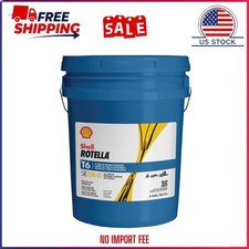 Shell Rotella T6 Full Synthetic 15W-40 Diesel Engine Oil, 5 Gallon picture