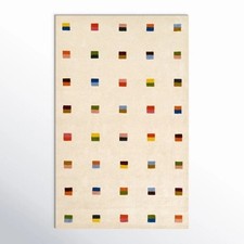Hand Tufted Colorful Geometric Rug Modern Cream Wool Area Rug Custom Size picture