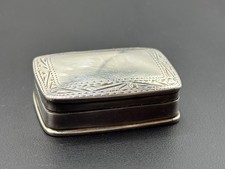 Antique Victorian Sterling Silver Vinaigrette Or Snuff Box Unmarked Vintage picture