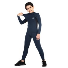 2 Pcs Kids Thermal Set Base Layer Boys Outdoor Cold Weather Warmth Long Johns  picture