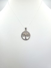 Tree of Life Pendant, Sterling Silver & 10K Gold, Two Tone Botanical Jewelry picture