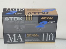 2-paxk NEW TDK MA 110 Metal Bias Cassette Tape IEC IV/Type IV SEALED TWO picture