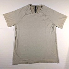 Lululemon Metal Vent T-Shirt, Beige, Breathable Stretch, Crew Neck - L picture