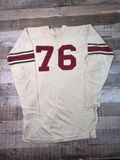 Vintage 40s 50s Badger Sporting Goods Mens 44 Football Jersey Shirt Striped picture
