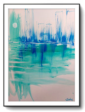 LOVELESS - PHANTOM CITY original acrylic on paper 11 x 15  COA picture
