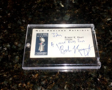 Robert Kraft Auto Business Card JSA Authentic Inscribed Super Bowl 36 Champs picture
