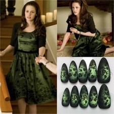 Twilight Bella Swan's Birthday Dress Inspired Press On Nails Almond Size Medium picture
