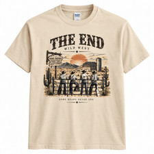 Wild West Cowboy T-Shirt Vintage Western Ranch Graphic Tee Rodeo Country S - 5XL picture