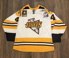 Vintage Johnstown Chiefs Weber 4 Reebok ECHL Hockey Jersey Size Large Rare Sewn picture