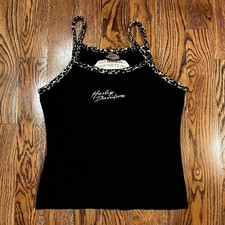 Harley-Davidson Women's XL Black Leopard Trim Tank Top picture