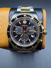 Movado Series 800 Men's Two-Tone Black DIal Swiss Chronograph Watch - 2600146 picture