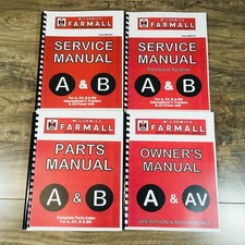 International Farmall A AV Tractor Service Parts Operators Manual Set Catalog picture