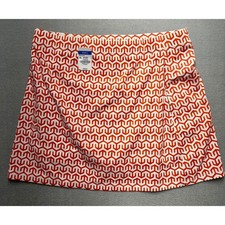 J.McLaughlin Briana Skort XL White Coral Sky Lattice Geometric Golf Tennis NEW picture