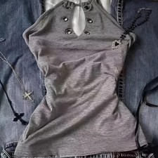✦ women’s y2k sleeveless crop tank top harajuku vintage slim fit alt streetwear picture